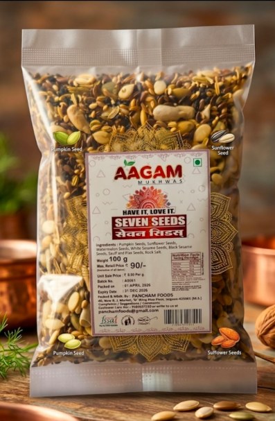 Mukhwas Mouth Freshener - Aagam Seven Seeds Digestive Mix by PANCHAM FOODS