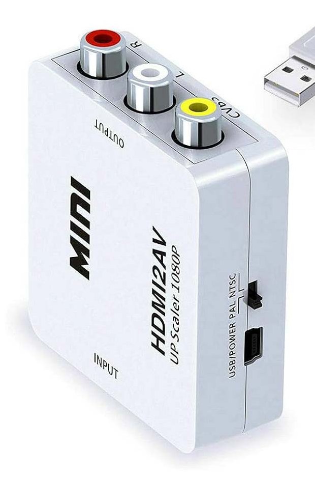 HDMI to AV Audio Video Converter - 1080P HDMI2AV Up Scaler Adapter by KNSPD ENTERPRISES