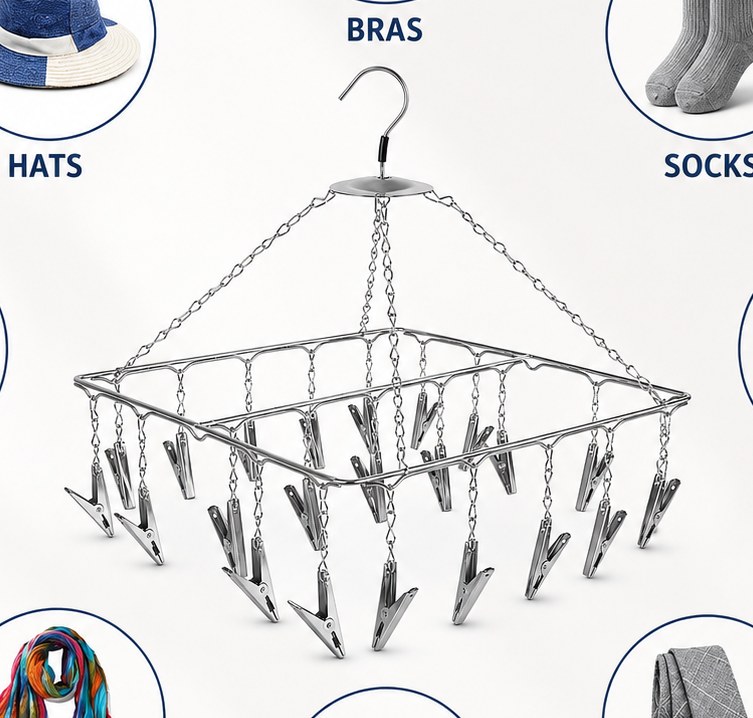 Stainless Steel Laundry Drying Rack - Commercial Utility Clothes Dryer by ZYRO HUB