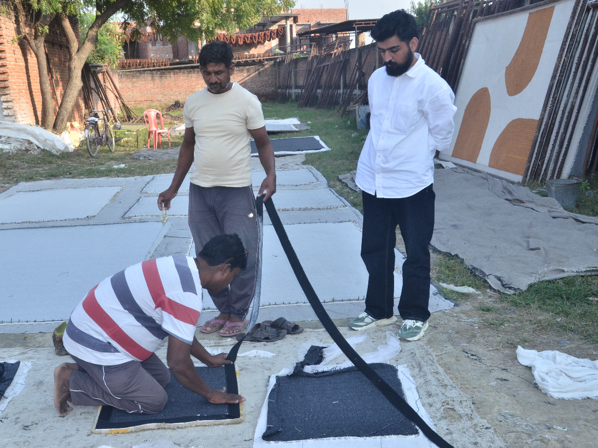 Team Members with Cotton Strap Process