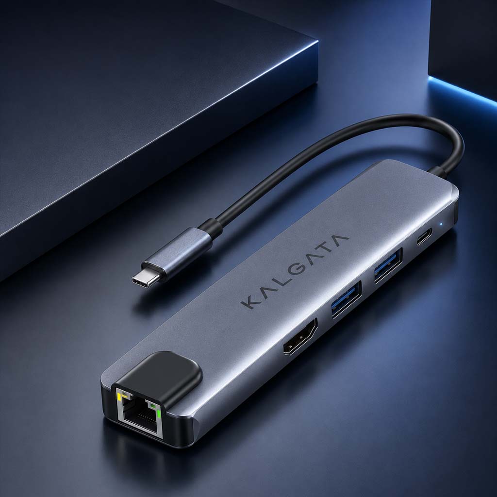 Sleek Aluminum Alloy Port Layout