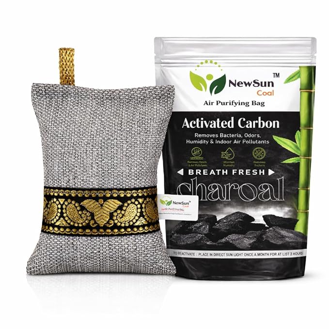 NewSun 200g Activated Charcoal Chunk Air Purifying Bag (1-Pack) by V K ENTERPRISE