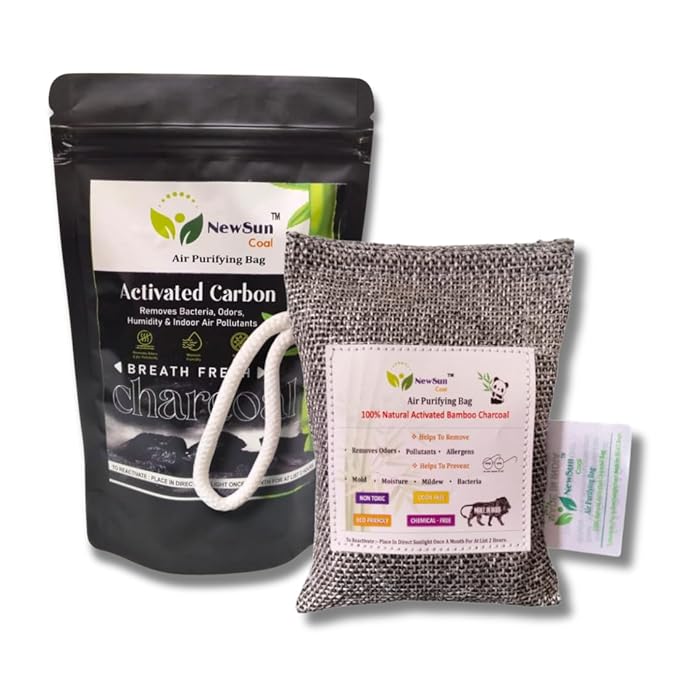 NewSun Rose Activated Bamboo Charcoal Granule Air Purifying Bag Pack Of1-500Gram by V K ENTERPRISE