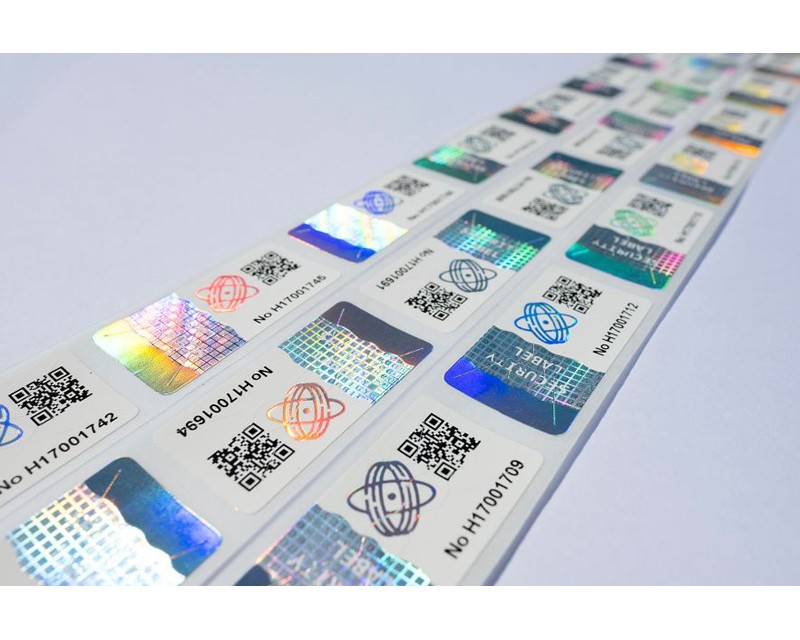 Anti-Counterfeit Security Paper Label with Hologram - Self-Adhesive Holographic Packaging Seal by FIDELIS ETAIROS INTERNATIONAL