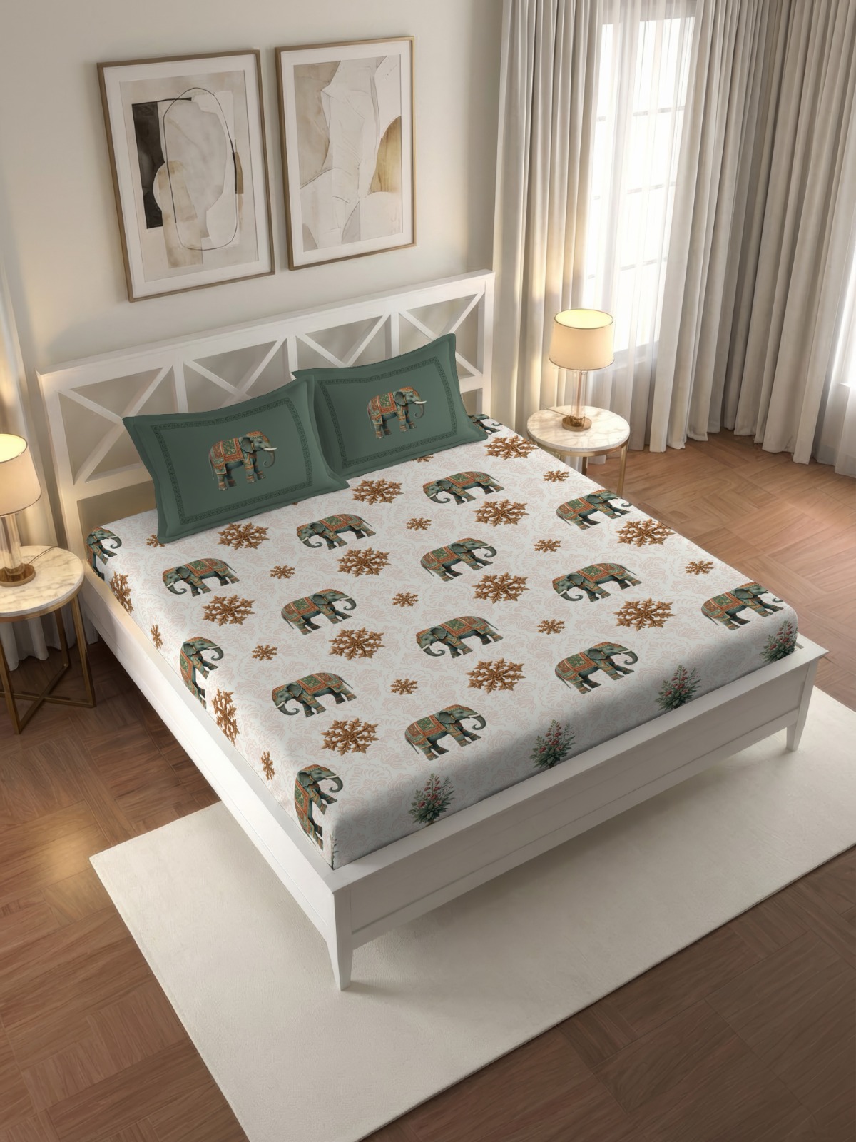 7D Digital Print Bedsheet by INDIAN HOME FAB