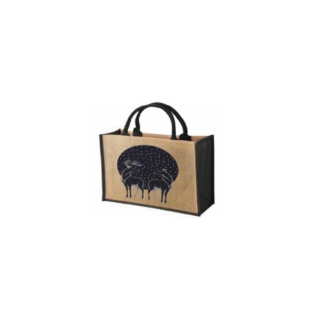 Laminated Dyed Jute Shopping Bags with Cotton Padding for Wholesale Export & Promotional Retail Packaging by JFS Global Trade